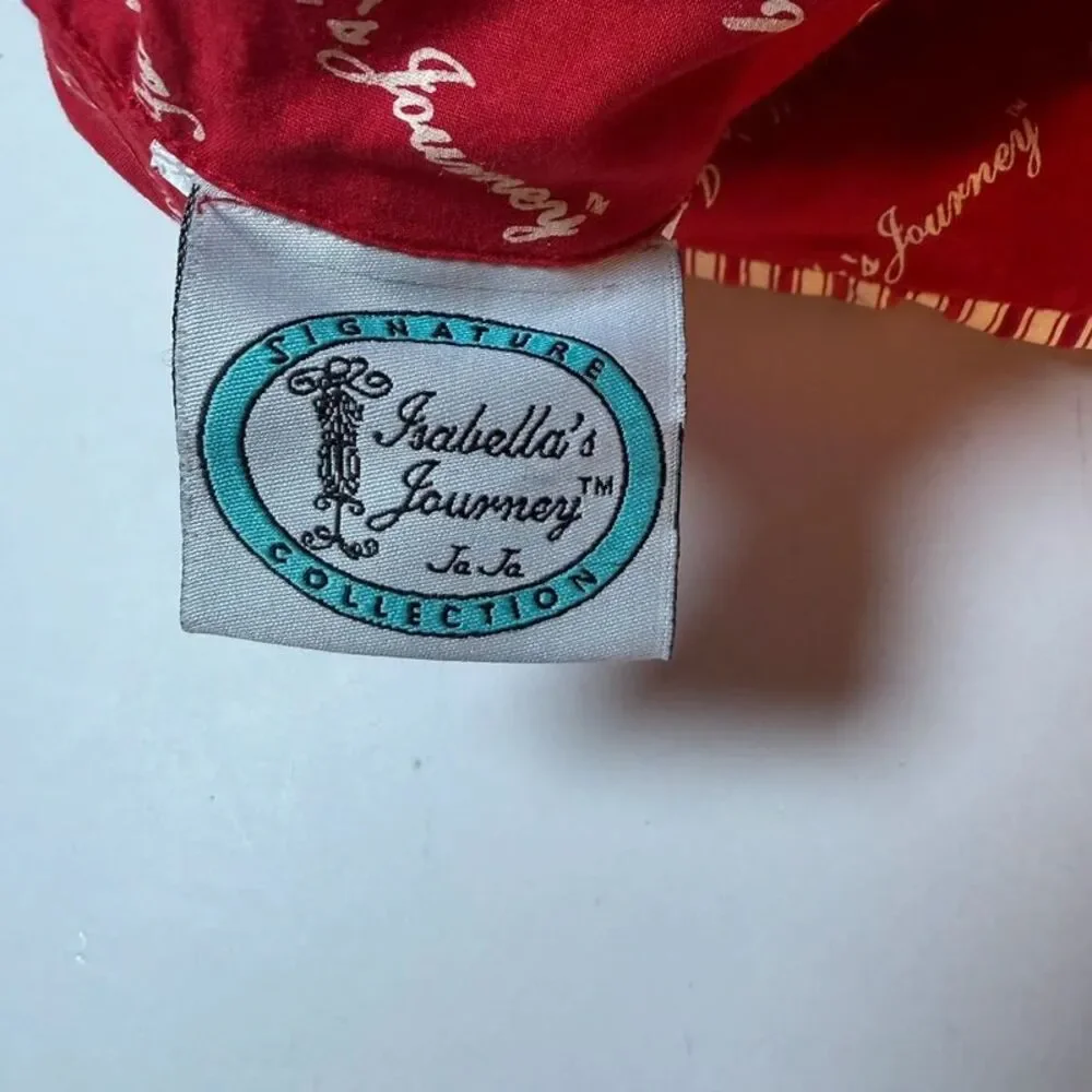 Isabella's Journey Quilted Tote Bag Red White Floral Toile Jo Jo Collection